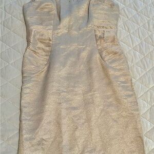 Adrianna Papell Shimmering Gold Mini Dress